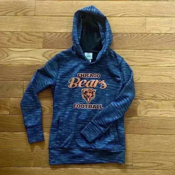 NFL Chicago Bears Girls Performance Fleece Sweatshirt Hoodie size Large (10/12) - Picture 1 of 4